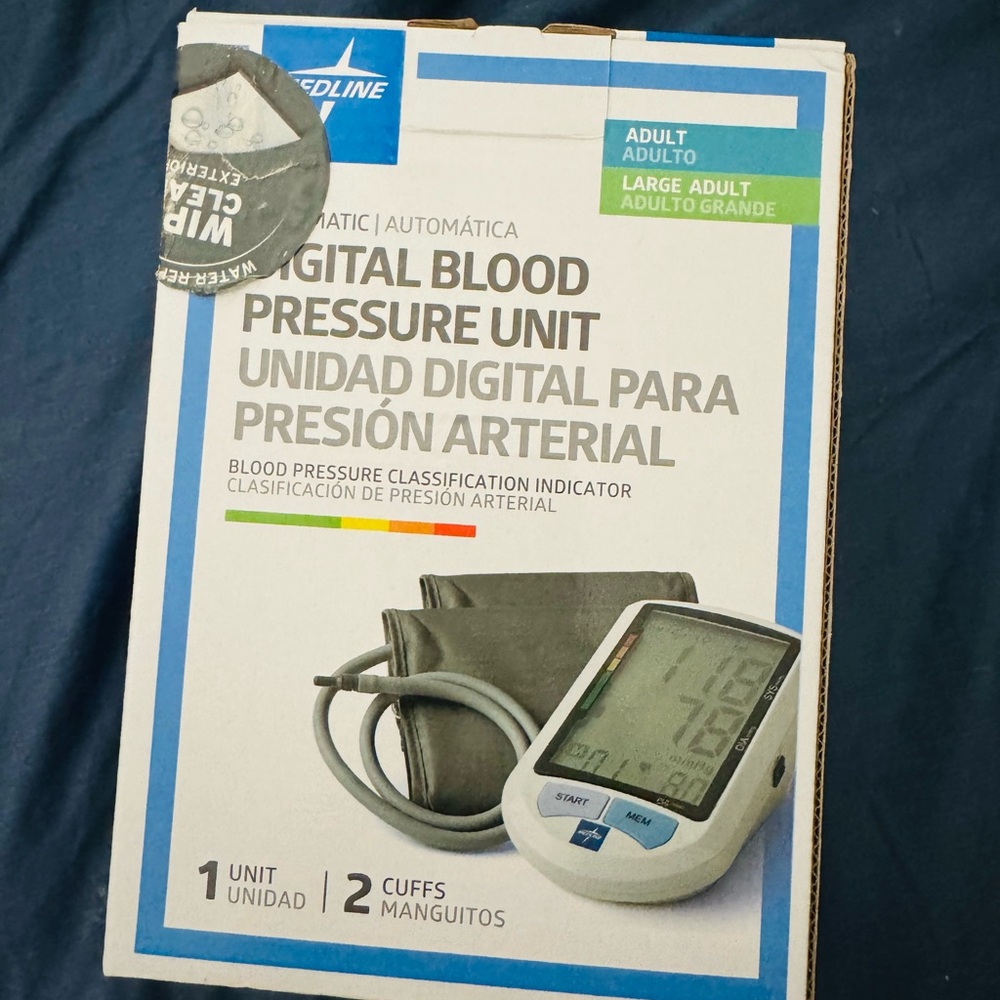 Medline Automatic Blood Pressure Unit - Black and Gray